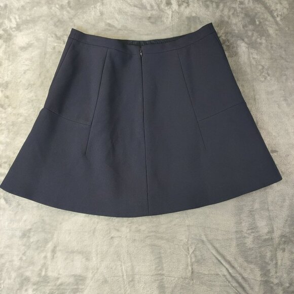J Crew Women Skirt 8 Navy A Line Mini Stretch Lined Office Career Classic preppy - Picture 7 of 9